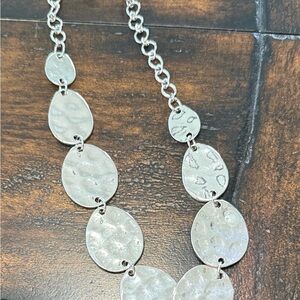 Chic Textured Silver Necklace